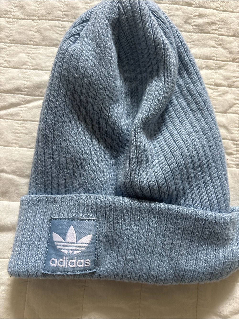 Bundle 3/$15 Adidas Kids Sky Blue Ribbed Cuffed Beanie